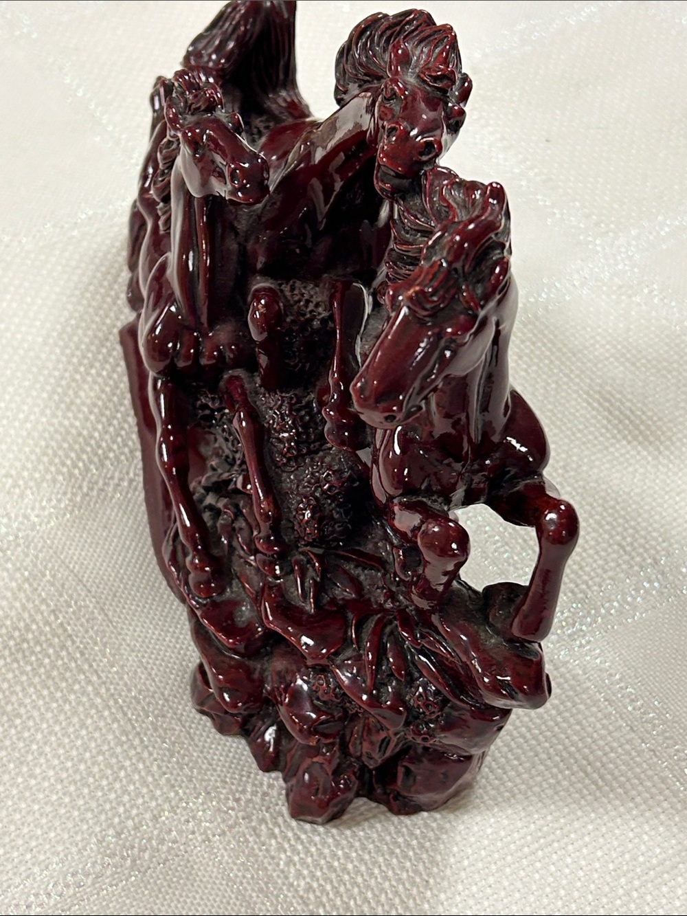 Decorative Galloping Horse Accent - Deep Burgundy image 3